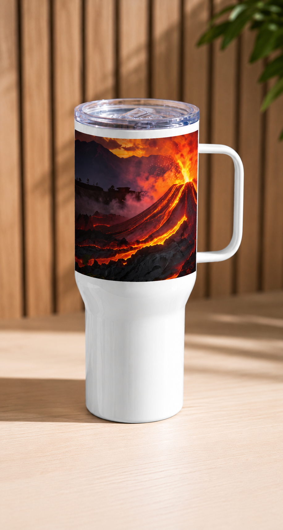 Mug de voyage avec anse en acier inoxydable – 739 ml | Isotherme et étanche
